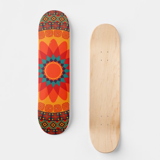 Mandala Style Design #2 Skateboard (Voorkant)