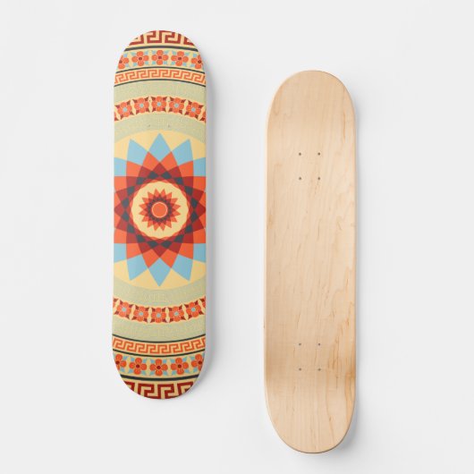 Mandala Style Design #4 Skateboard (Recto)