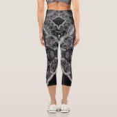 Mandala Style noir et blanc Capri Leggings (Verso)