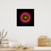 Mandala Sun 1 Poster (Keuken)