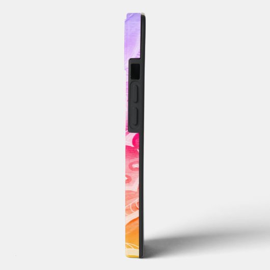 Mandala Sunset Monogramme coque iphone d'aquarelle (Verso / Gauche)