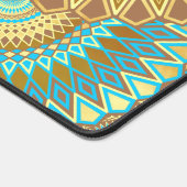 Mandala superposé bleu marron or (Coin)