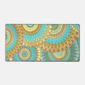 Mandala superposé bleu marron or (Recto)