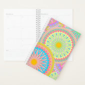 Mandala superposé rose bleu jaune menthe violet (Devant avec enveloppe)
