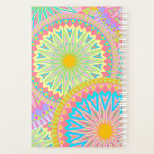 Mandala superposé rose bleu jaune menthe violet (Dos)