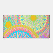 Mandala superposé Rose Bleu Jaune Menthe Violet (Recto)