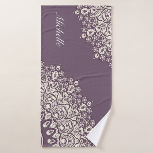 Mandala sur Dark Purple, design Bohe