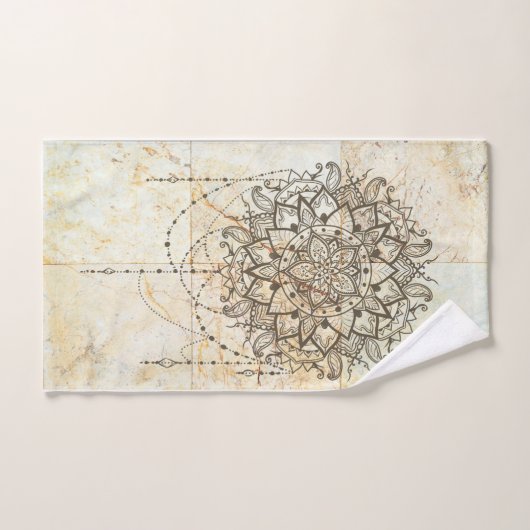 Mandala sur le marbre  (Serviette à main)