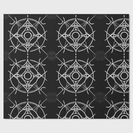 Mandala, symmetrische kunst cadeaupapier (Vlak)