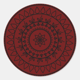 mandala-tattoo-spiritueel-cirkel ronde sticker