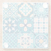 Mandala Tegel Pattern Glazen Onderzetter (Achterkant)