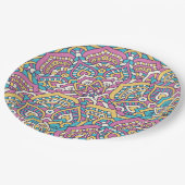 Mandala Tegel Pattern Papieren Bordje (Gekanteld)