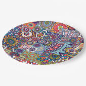 Mandala Tegel Pattern Papieren Bordje (Gekanteld)