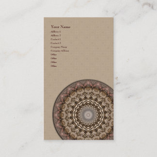 Mandala teint par thé • Carte de visite vertical