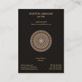 Mandala teint par thé • Carte de visite vertical