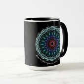 Mandala: "Thuis is waar je echt jezelf kunt zijn" Mok (Voorkant rechts)