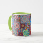 Mandala Tile Pattern Mok (Voorkant links)