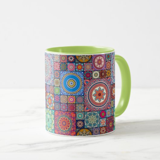 Mandala Tile Pattern Mok (Voorkant rechts)