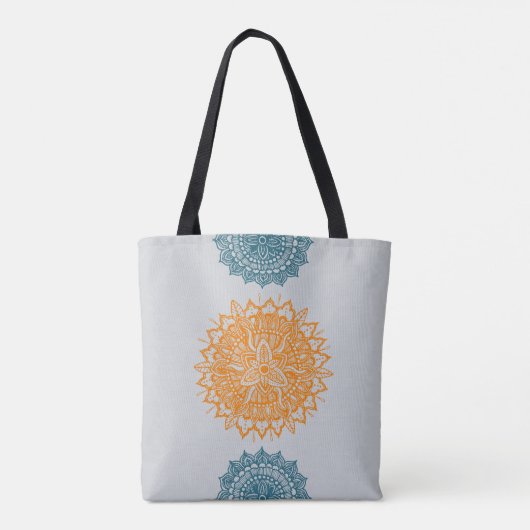 Mandala Tracery Ornament Canvas tas (Achterkant)
