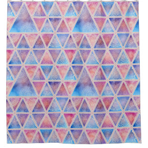 Mandala Triangles Pattern Douchegordijn