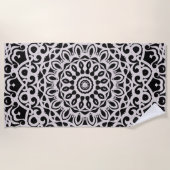 Mandala tribal G385 de serviette de plage (Devant)