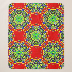 Mandala Tribal: naadloze illustratie Sherpa Deken