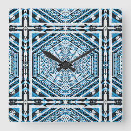 Mandala Tribal Nouveau Wall Clock Vierkante Klok