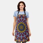 Mandala Trippy Retro Hippie Boho Chic Bohemian Schort (Gedragen)