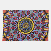 Mandala Trippy Retro Hippie Boho Chic Bohemian Theedoek (Horizontaal)