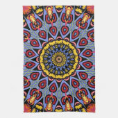 Mandala Trippy Retro Hippie Boho Chic Bohemian Theedoek (Verticaal)