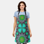 Mandala Trippy Retro Hippie Psychedelic Clover Schort (Gedragen)