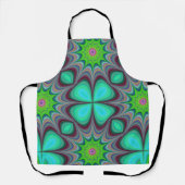Mandala Trippy Retro Hippie Psychedelic Clover Schort (Voorkant)