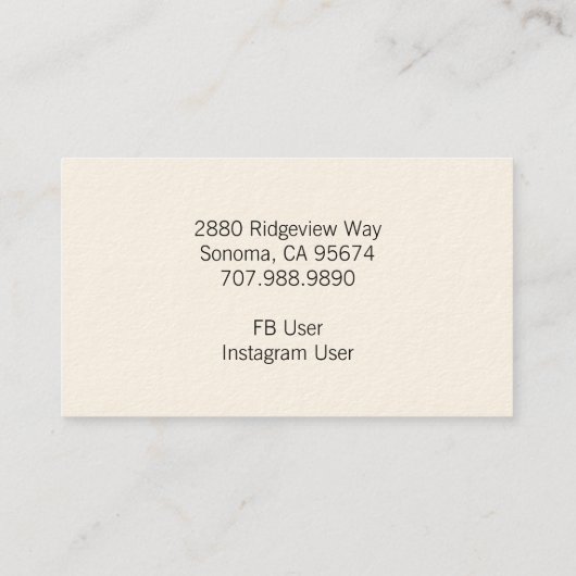 Mandala Universe Symbool Visitekaartje (Achterkant)