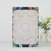 Mandala Universum Psychedelische Kleuren Briefpapier (Staand voorkant)