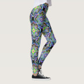 Mandala Universum Psychedelische Kleuren Leggings (Rechts)