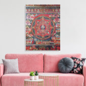 Mandala van Amoghapasa Canvas Afdruk (Insitu (Woonkamer))