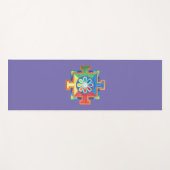 Mandala van Creatie Waterverf Paarse Yogamat (Voorkant (horizontaal))