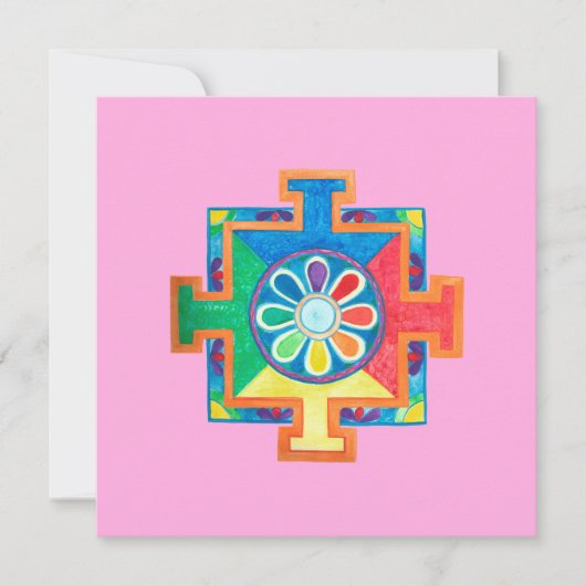 Mandala van de Waterverf van de Creatie Kaart (Voorkant)