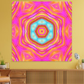 Mandala van geluk canvas afdruk (Insitu (Woonkamer))