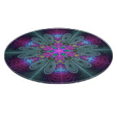 Mandala van middelkleurrijke fractale kunst met ro snijplank (Hoek)