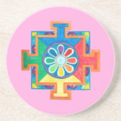 Mandala van schepping zandsteen onderzetter (Voorkant)