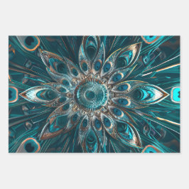 Mandala van sierveren inpakpapier vel