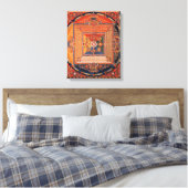 Mandala van Vajradhatu Thangka Canvas Afdruk (Insitu (Slaapkamer))