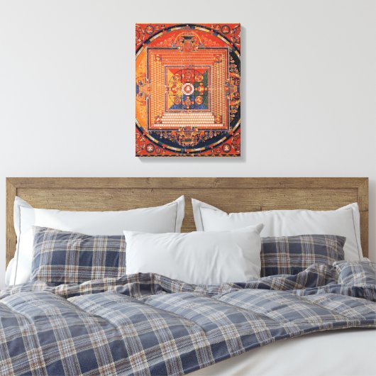 Mandala van Vajradhatu Thangka Canvas Afdruk (Insitu (Slaapkamer))