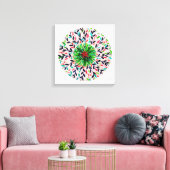 Mandala Verde Vida Canvas Afdruk (Insitu (Woonkamer))