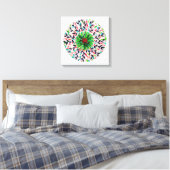 Mandala Verde Vida Canvas Afdruk (Insitu (Slaapkamer))