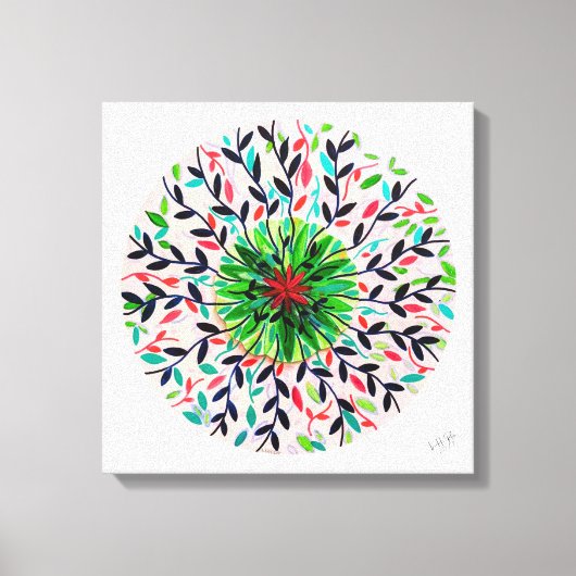 Mandala Verde Vida Canvas Afdruk (Voorkant)