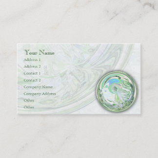Mandala vert de danse - carte de visite