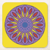 Mandala Vierkante Kartonnen Onderzetter (Voorkant)