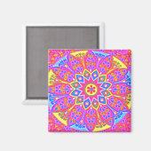 Mandala vierkante magneet (Voorkant / Achterkant)